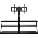 Floor Media Storage Stand with Swivel Bracket (Black)