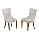 Tufted Velvet Chair with Stainless Golden Legs 2pcs