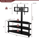 3-Tier Multi-functional TV Stand (Black)