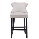 Chrome Accent Wingback Bar Stools 2pc