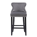 Chrome Accent Wingback Bar Stools 2pc
