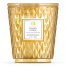 Golden Citron Coloured Glass Candle 595g
