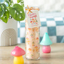 Funky Fungi Print Glass Tube Candle
