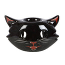 Spooky Black Cat Ceramic Oil Burner