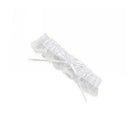 ME Pearl Heart & Diamante Wedding Garter with Lace