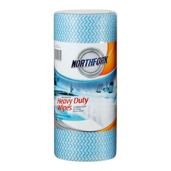 Northfork Heavy Duty Antibacterial Wipes Roll 90pcs (Blue)