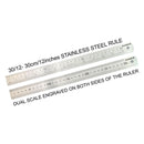 Osmer Dual Scale Stainless Steel Ruler 30cm