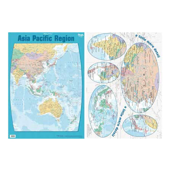 Gllian Miles Asia Pacific Region Map Wall Chart
