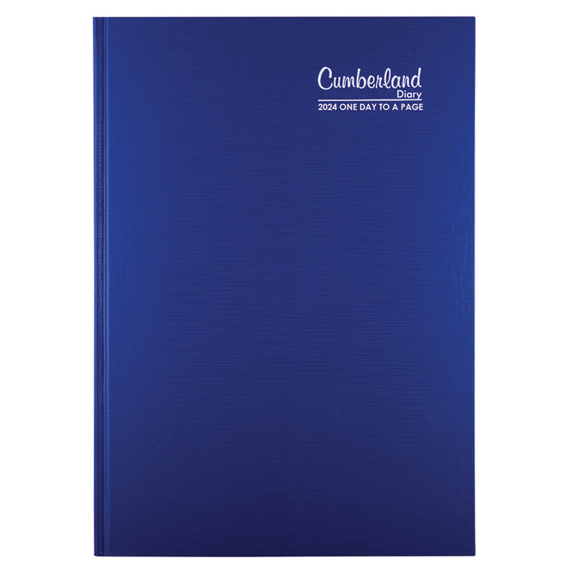 Cumberland Premium CaseBound A4 2024 Diary (azul)