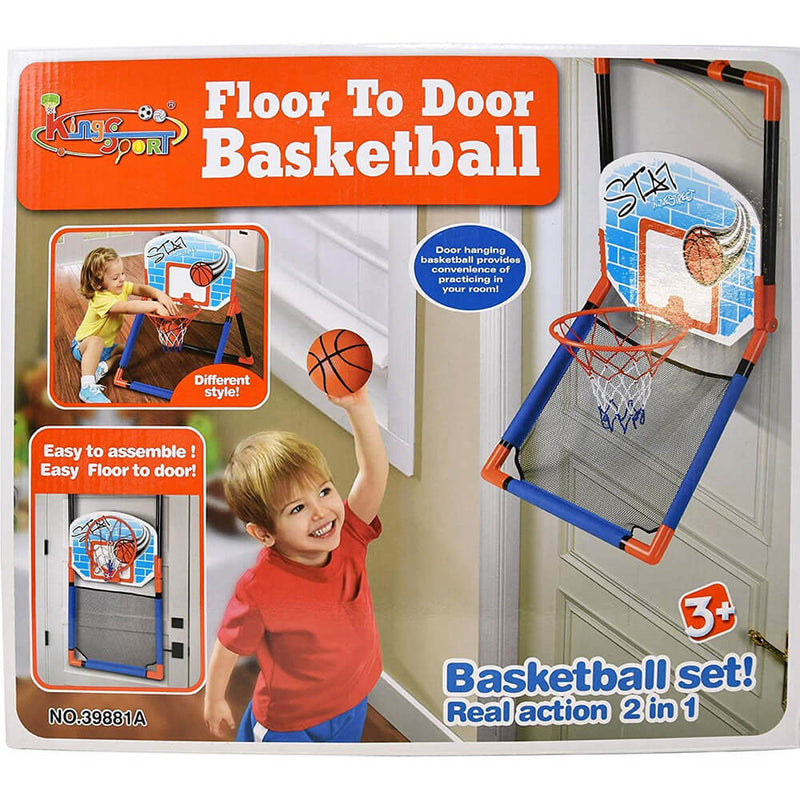 2 in 1 Floor to Door Basketball Set