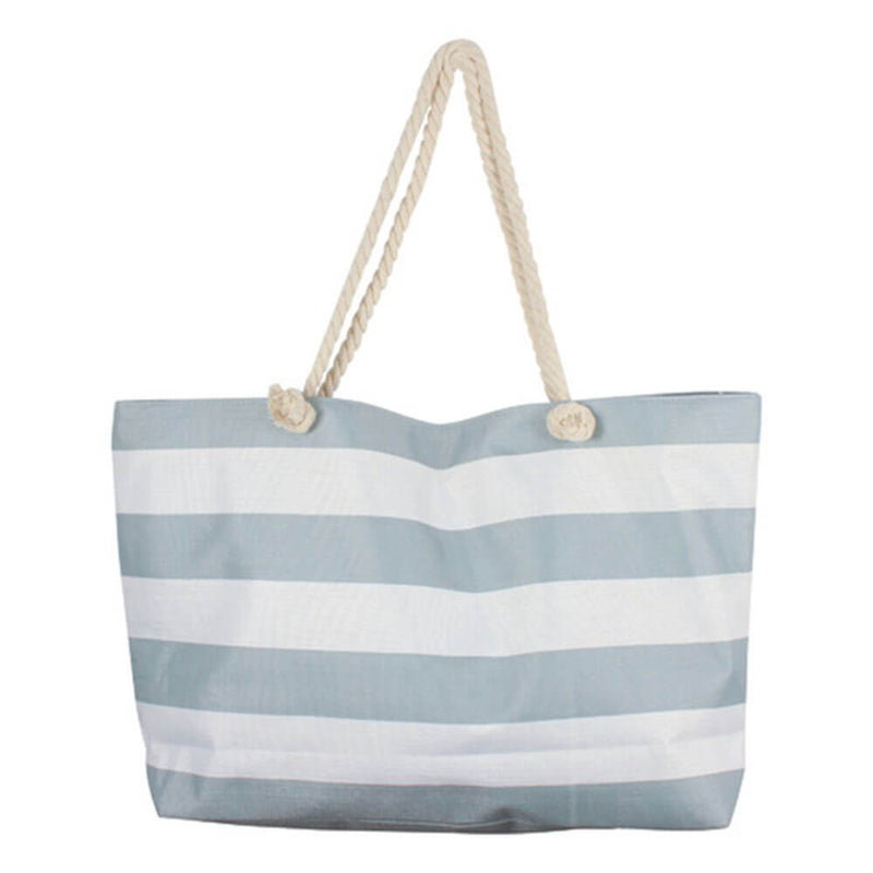  Bolsa de Playa Retro Rayas con Cremallera Interior (70x42x15cm)