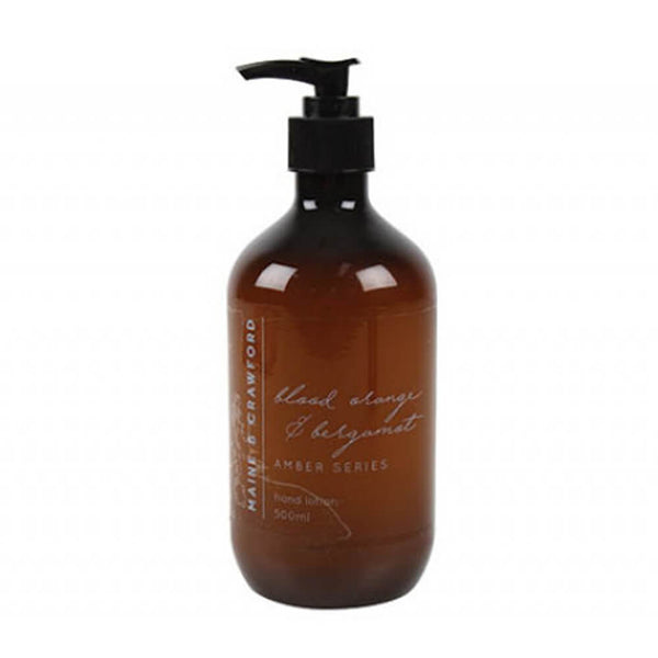 Amber Series Hand Lotion in Bottle with Pump 500mL