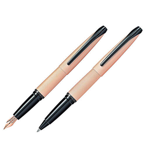 ATX Brushed Rose Gold Etched Diamond Pen
