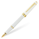  Pluma estilográfica Cross Bailey Light Gloss (blanco/dorado)