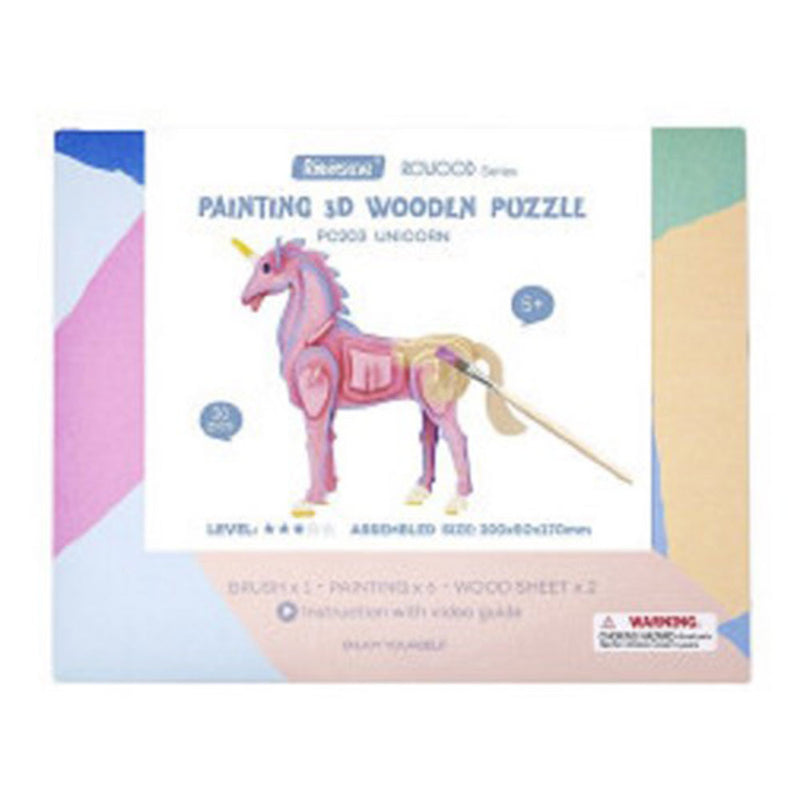  Kit de pintura artesanal de rompecabezas de madera 3D Robotime