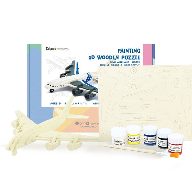  Kit de pintura artesanal de rompecabezas de madera 3D Robotime