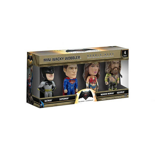 Batman v Superman Dawn of Justice Mini Wacky Wobbler 4 Pack