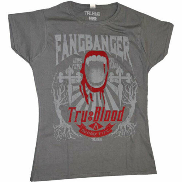 True Blood Fangbanger Flocked Female T-Shirt