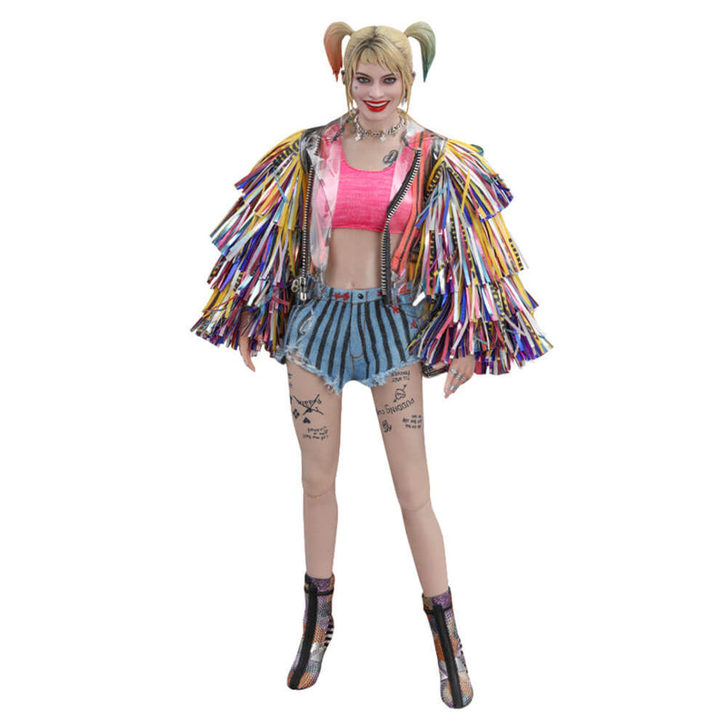 Birds of Prey Harley Quinn Caution Tape Jacket 1:6 Scale 12"