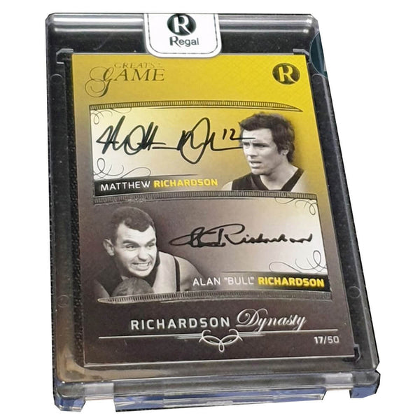 Aussie Rules Greats of the Game Dynasty Richardson Sign Card
