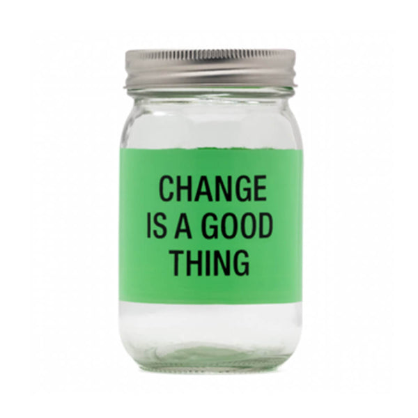 Say What A Good Thing Glass Jar Money Bank (Aqua)