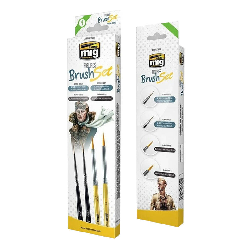 Ammo by MIG Brushes Figures Brush Set