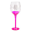 Copa de vino transparente de cumpleaños