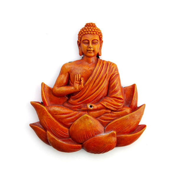 Orange Buddha Flat Incense Burner