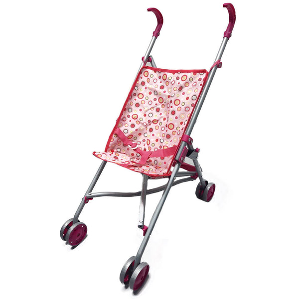 Pink Dotted Umbrella Stroller