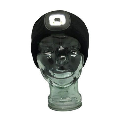 Beanie w/ rechargeable LED Head Lamp