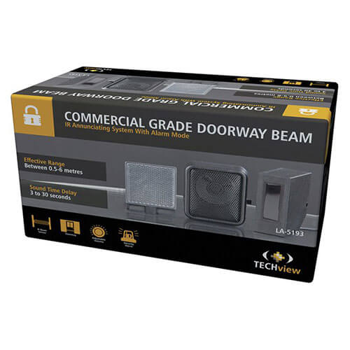 Commercial Grade W/less Doorway Beam Sensor (IR Tx/Rx Refl)