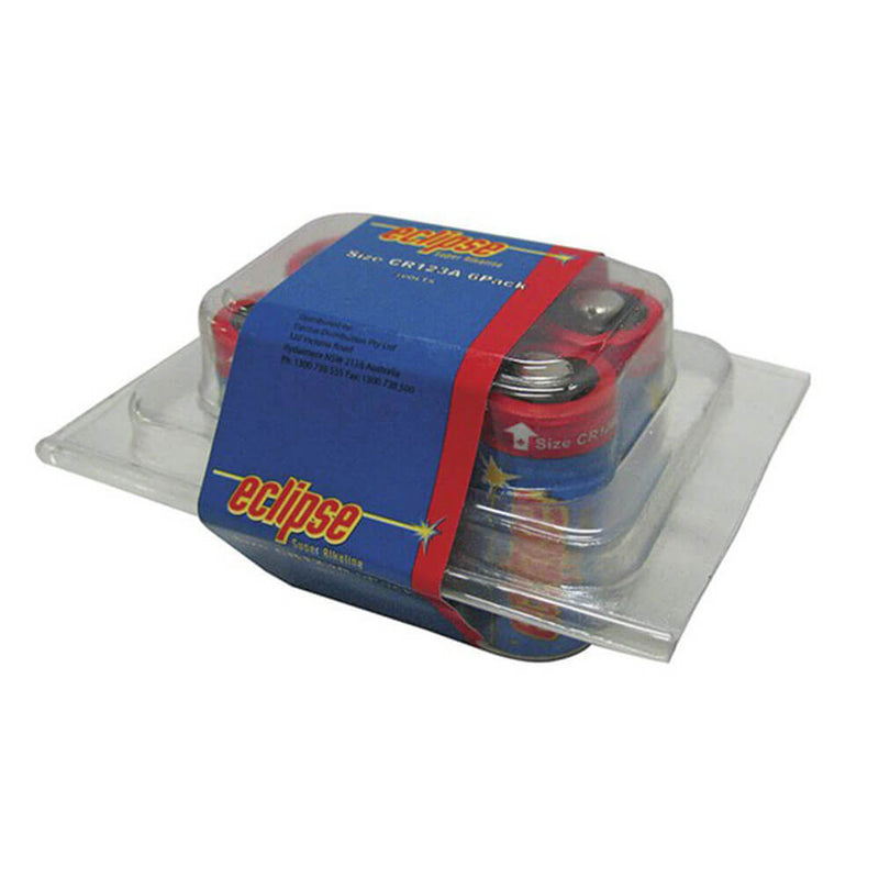 3V Lithium Batteries Pack of 6 (to suit CR123A)