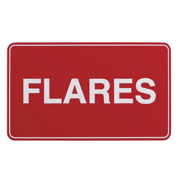 Adhesive Flares Sticker Sign (100x60mm)