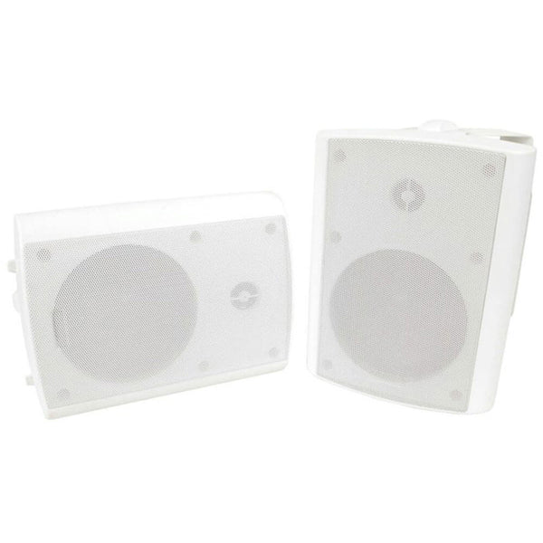 6.5" Indoor Outdoor 2way Adjustable Speaker w/ Mount (White)