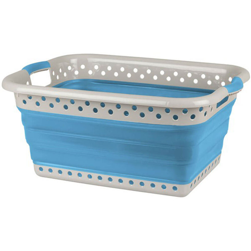 Blue Pop-Up Laundry Basket