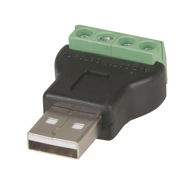 USB 2.0A Plug to 4-Way Screw Header Adaptor