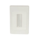  Placa de pared para entrada de cables con cepillo (blanco)