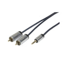  Conector estéreo Concord de 3,5 mm a 2 conectores RCA