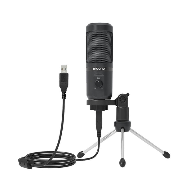Maono USB Gaming Microphone with Gain Control and Tripod
