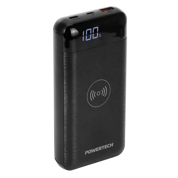 Powertech Power Bank and Wireless Charger 20,000mAh (Black)