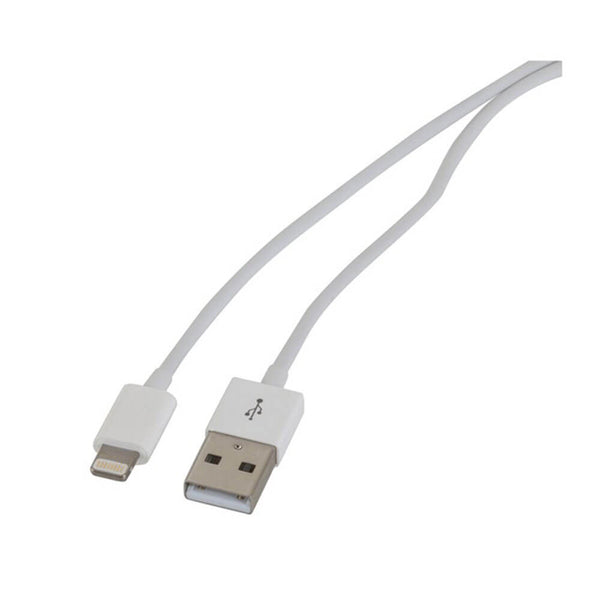 USB Type-A Plug to Lightning MFi Cable White 1m