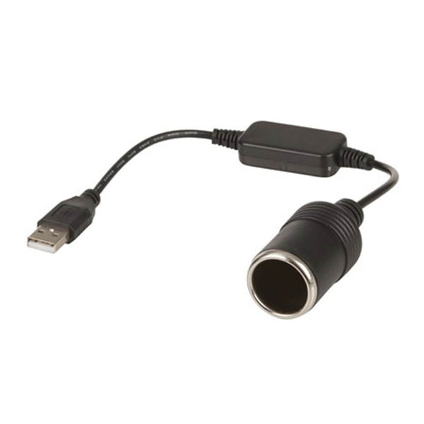 USB Step-Up Power Cable to Cigarette Socket (5V to 12DVC)