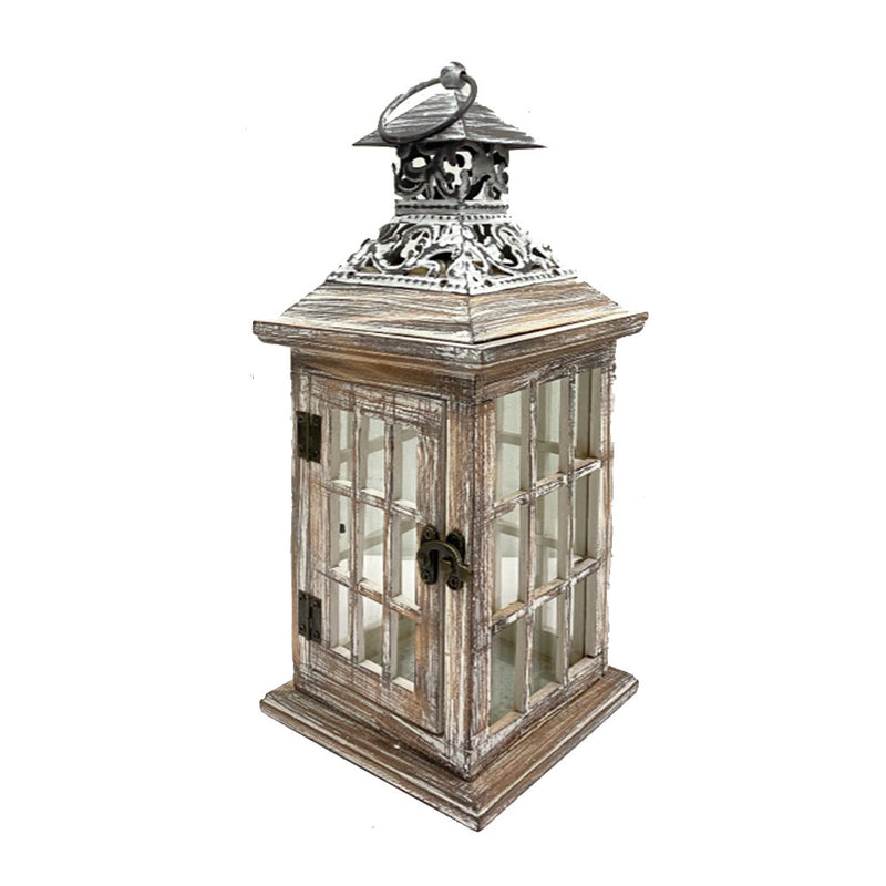  Linterna clásica de madera con candelabro