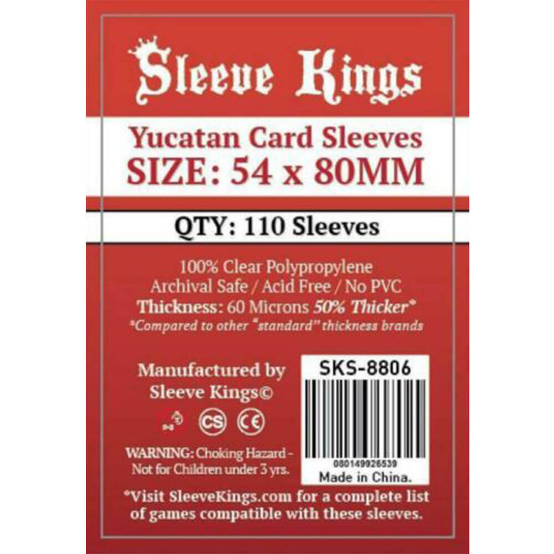 Board Game Sleeves 54mm x 80mm Yucatan (110 Per Pack)