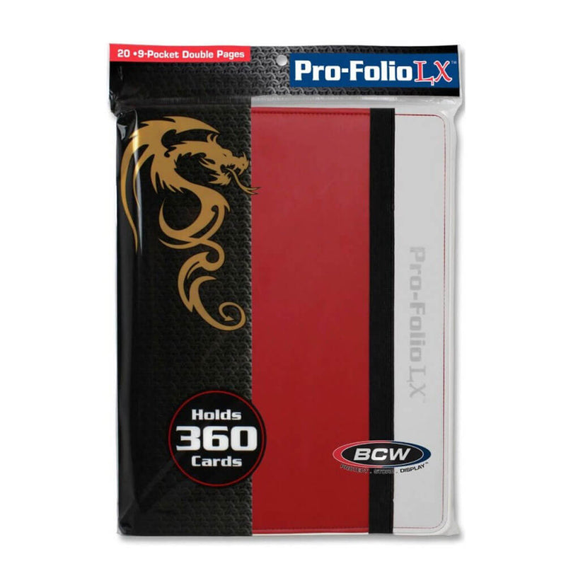BCW Pro Folio LX Binder 9 Pocket (Red/White)