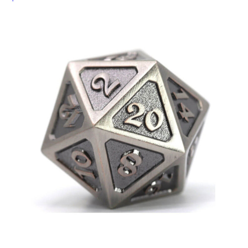  D20 Die Hard Dice Metal Mythica Battleworn (individual)