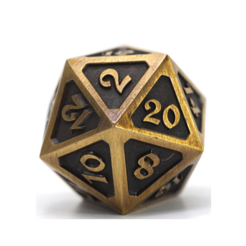  D20 Die Hard Dice Metal Mythica Battleworn (individual)
