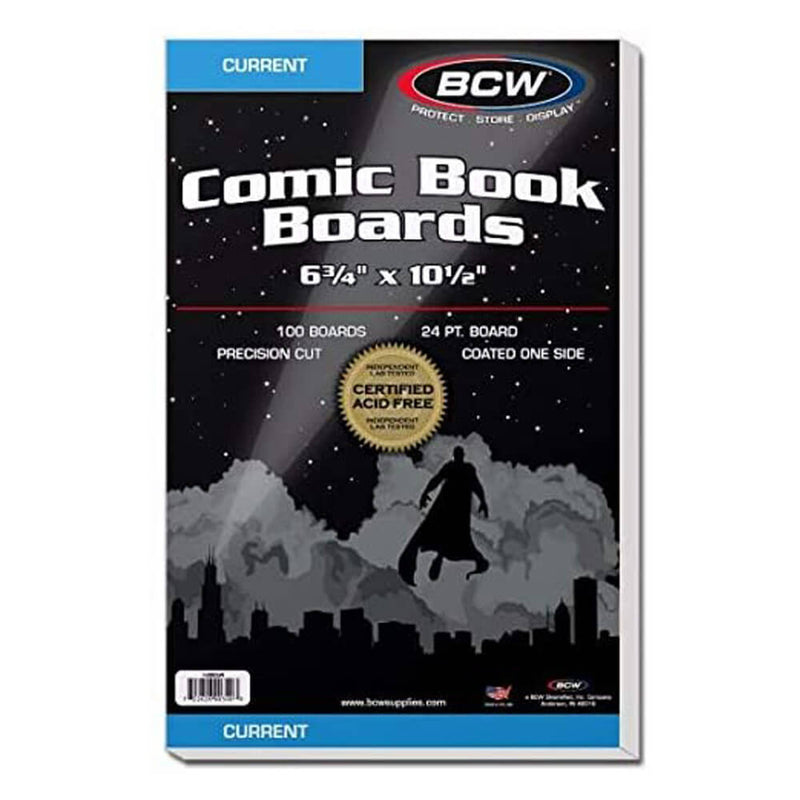 BCW Comic Book Backing Boards Current Comics (100 Per Pack)