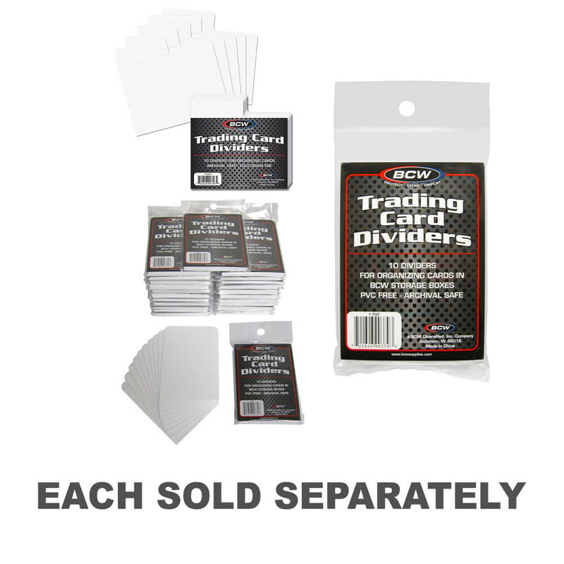 BCW Trading Card Dividers 10 Per Pack
