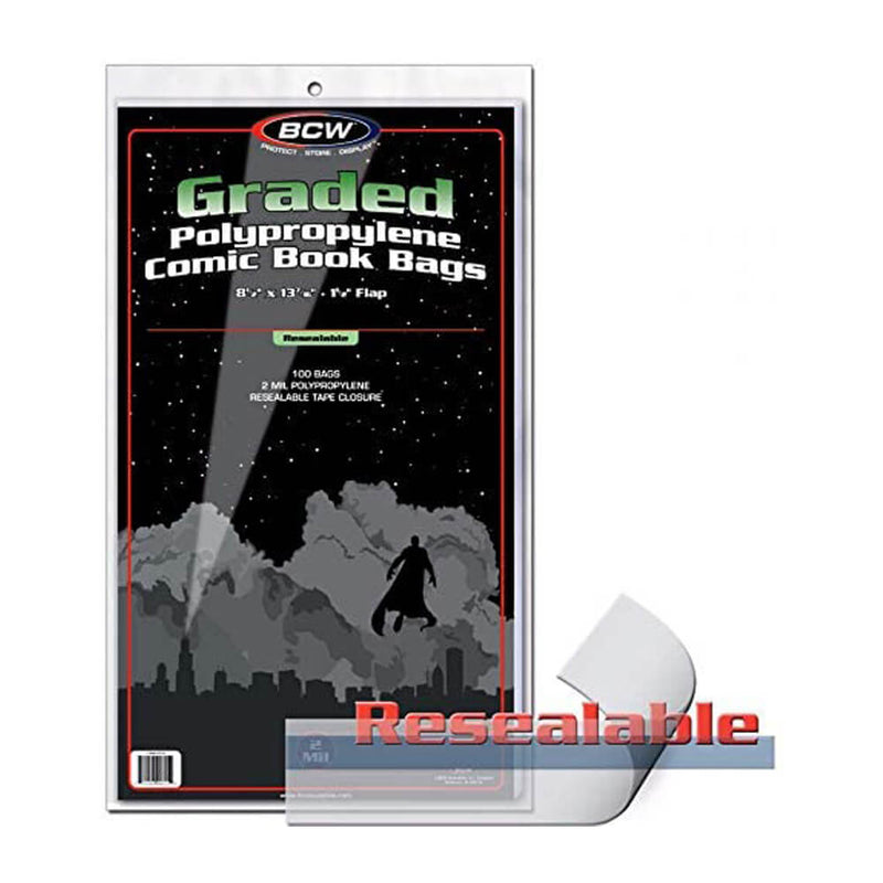BCW Comic Book Bags Graded Resealable (100)